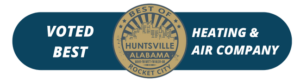 Voted best heating and air company in Huntsville, AL badge