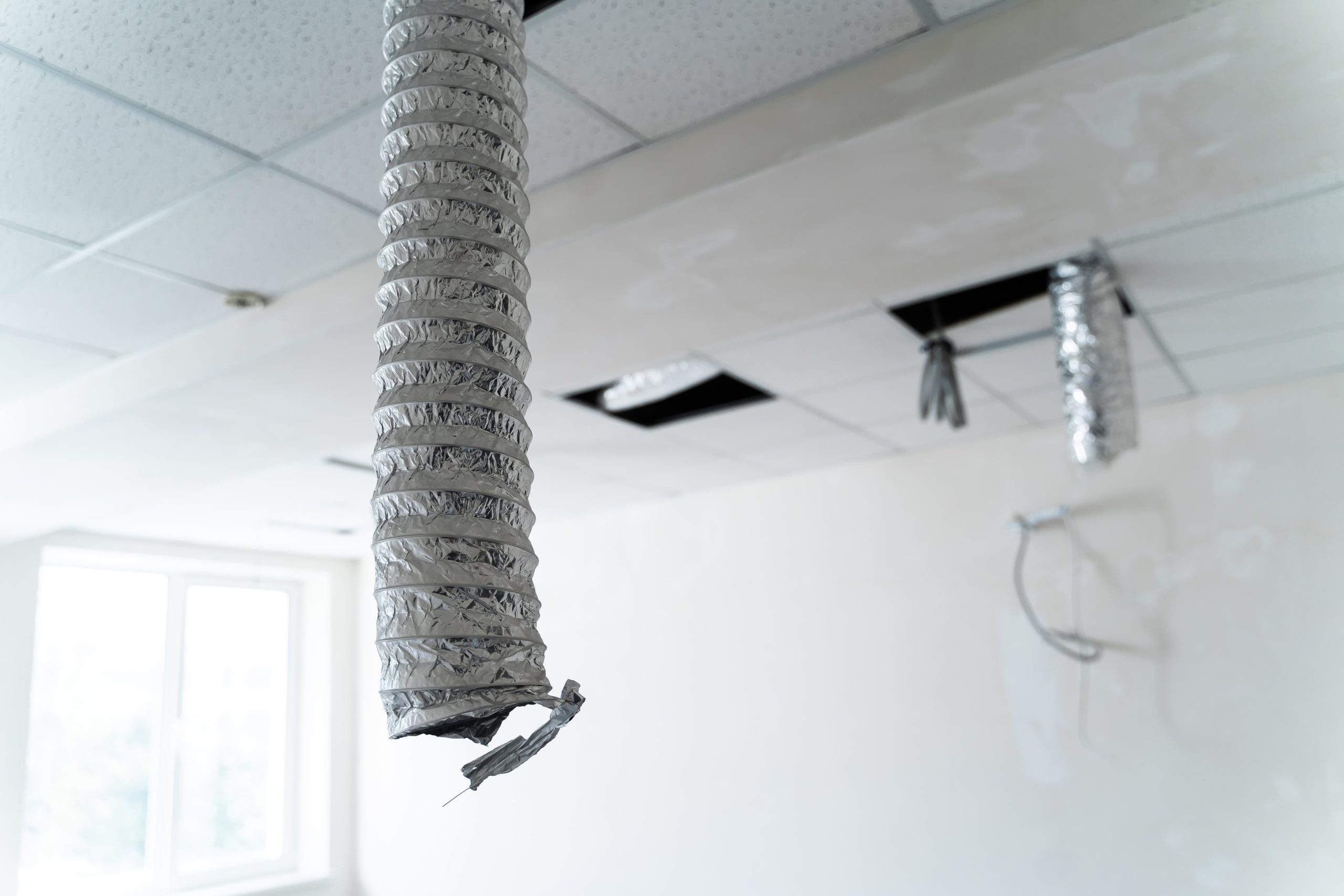 ductwork for a new HVAC system