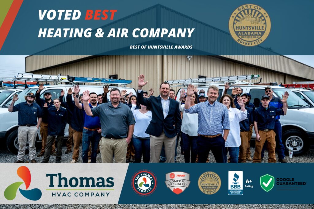 thomas HVAC voted best hvac company in huntsville alabama in 2022