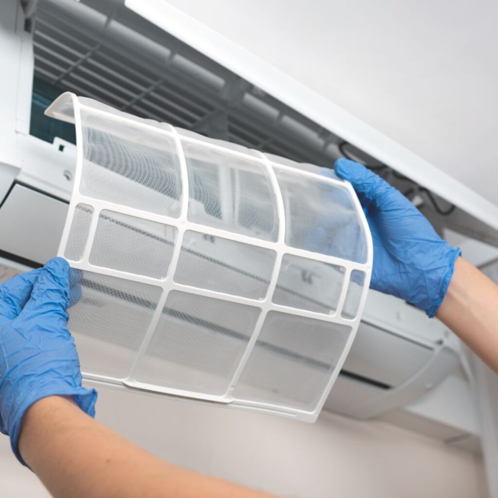 checking hvac system for dirty or clogged vents