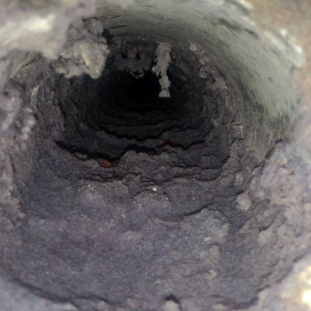 residential home's dirty dryer vent