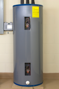 traditional water heater in residential home